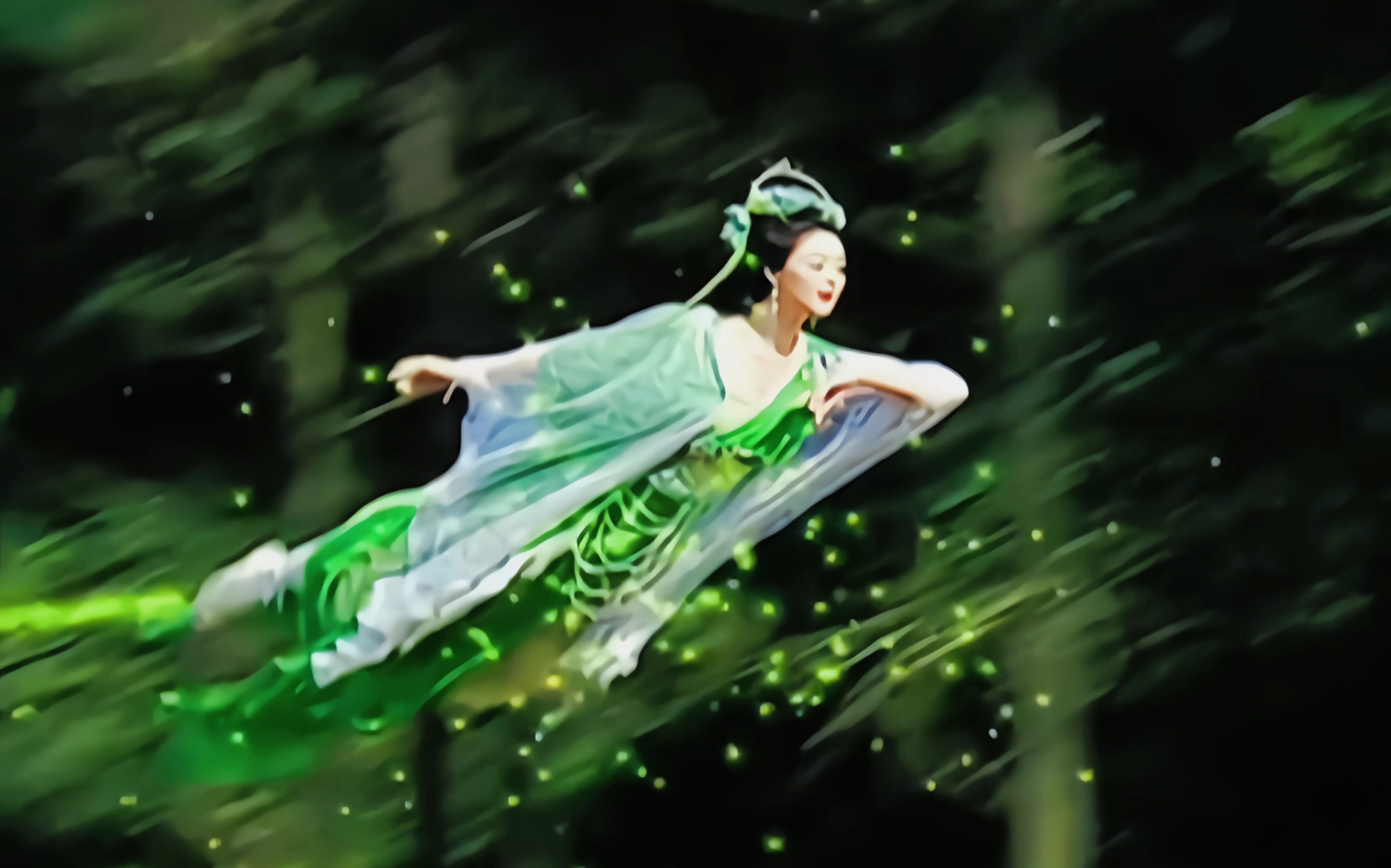 威亚特技越来越完善,可神话仙偶里轻盈自如的飞天再也没了.