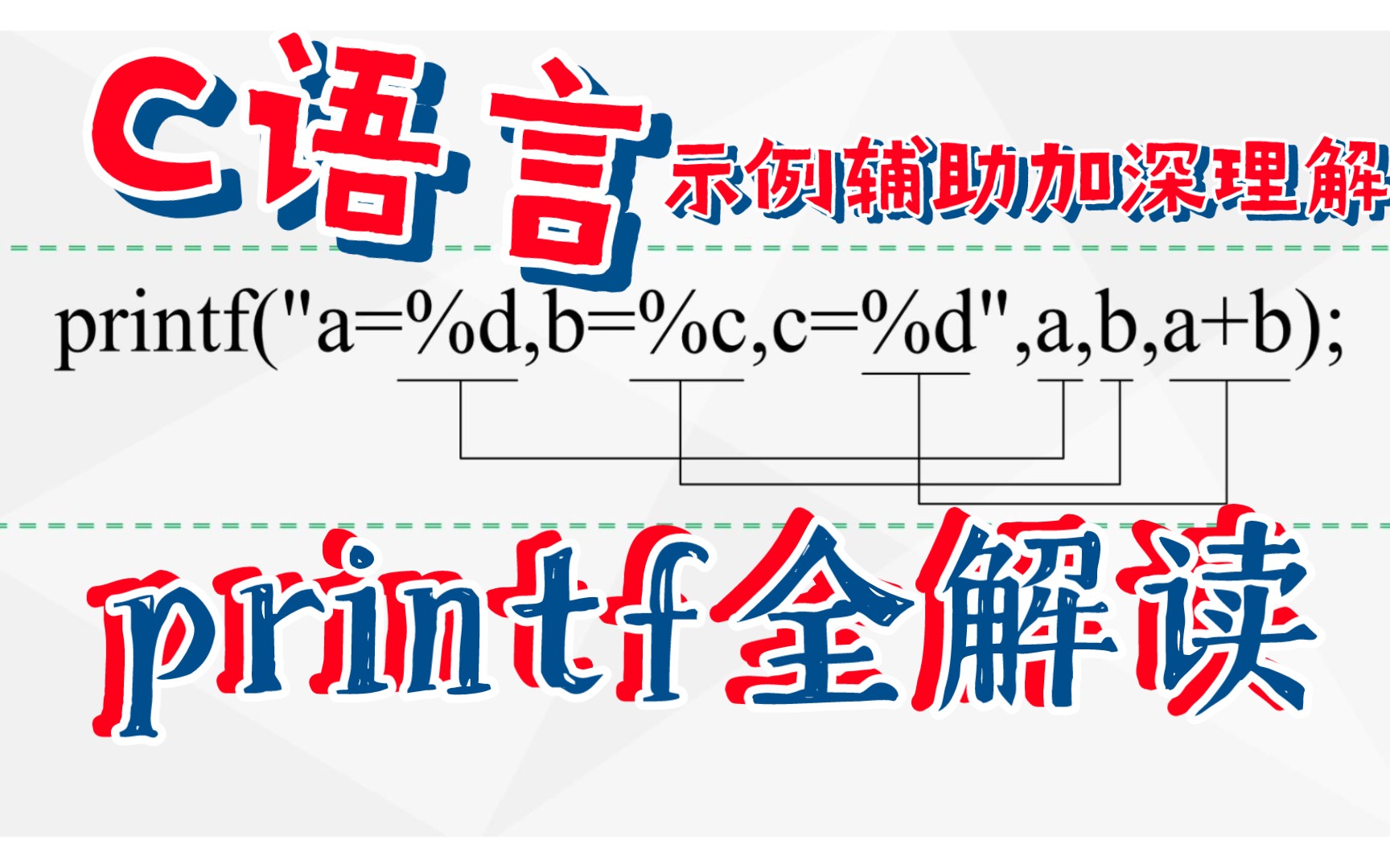 C语言printf全解读,格式输出函数加深理解,辅助示例说明.哔哩哔哩bilibili