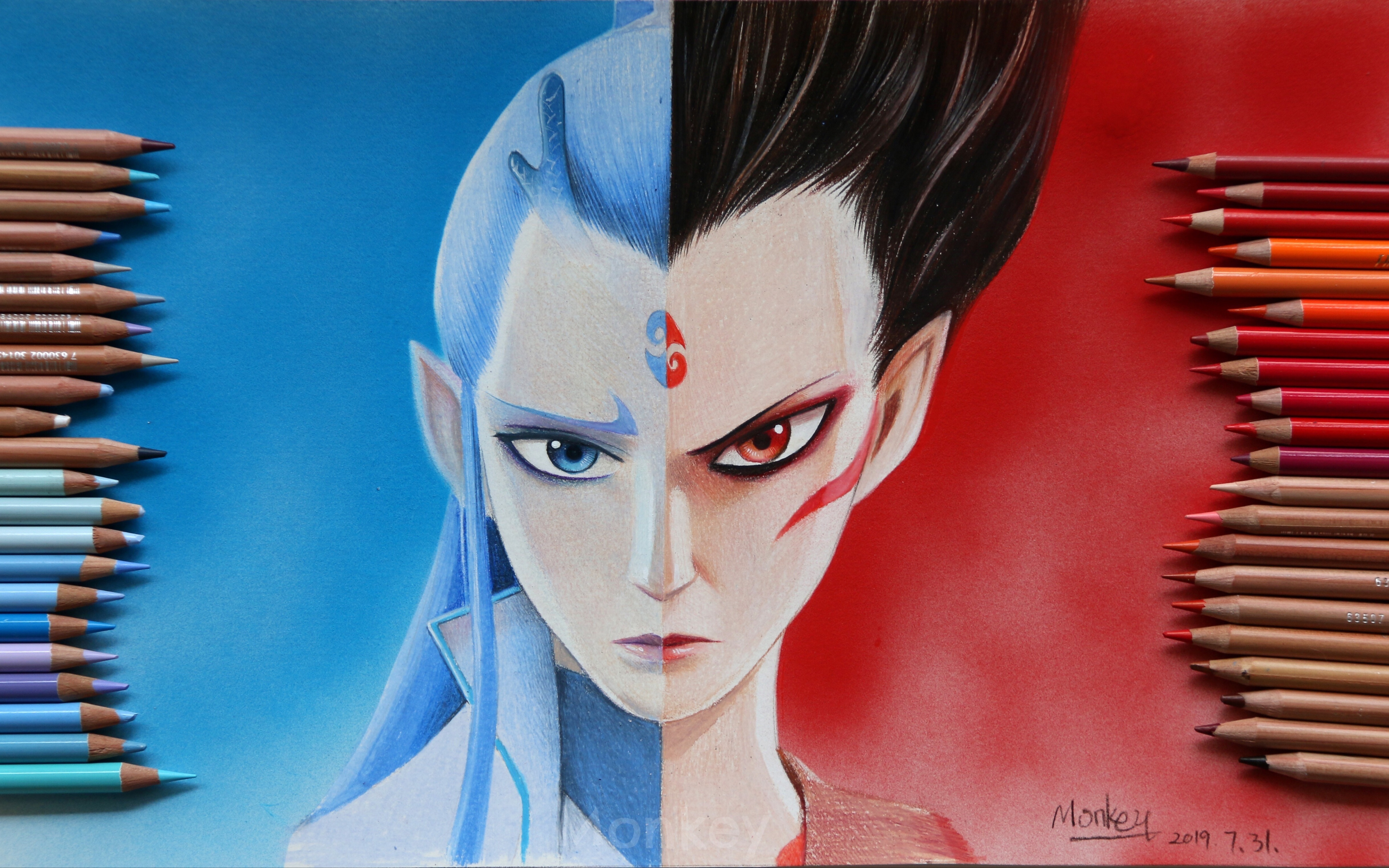 【彩铅手绘】藕饼cp第二弹!_哔哩哔哩 (゜-゜)つロ 干杯~-bilibili