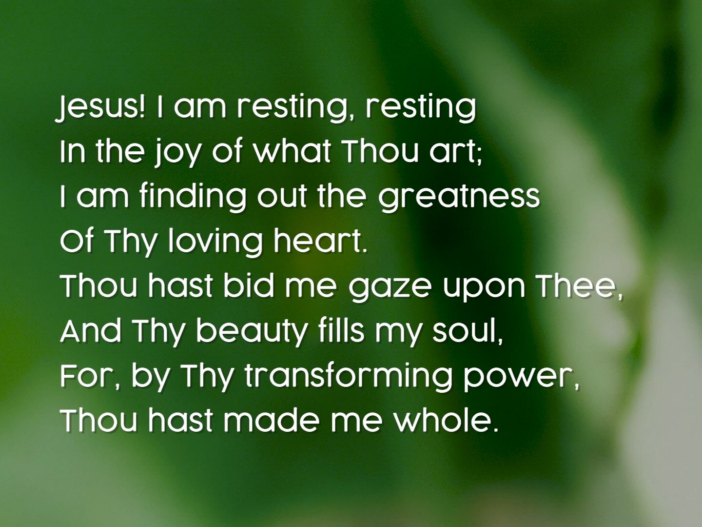 jesus! i am resting, resting - hymn 579