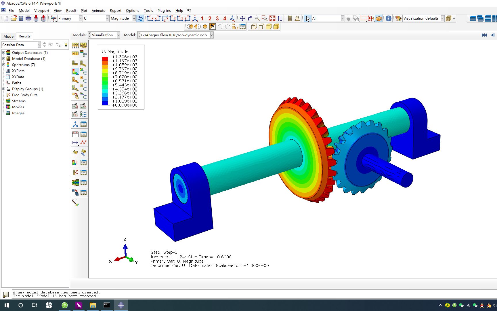 [图]【Abaqus】第六十五讲：多体动力学分析-齿轮-轴-支座系统