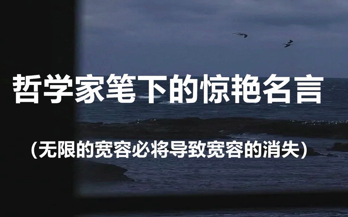 “自由不是让你想做什么就做什么,自由是你不想做什么,就可以不做什么.”||盘点那些哲学家笔下的惊艳名言哔哩哔哩bilibili