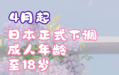 4月起,日本正式下调成人年龄至18岁哔哩哔哩bilibili