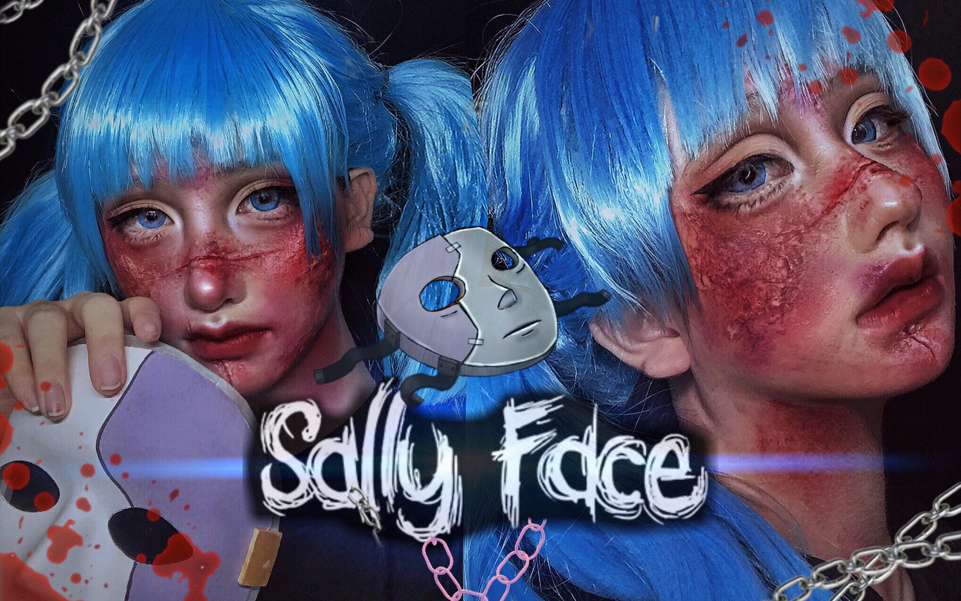 【Hi酱】“因为你没有移开视线”  卑微coser的特效伤疤妆初体验 | SALLYFACE COS妆面记录哔哩哔哩bilibili