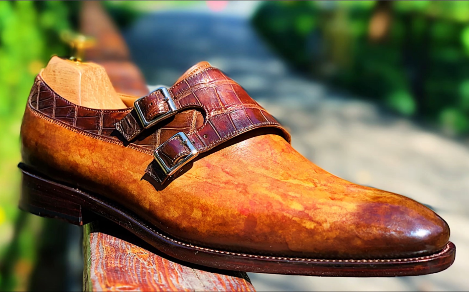 手工定制皮鞋上色【梵高铬黄】