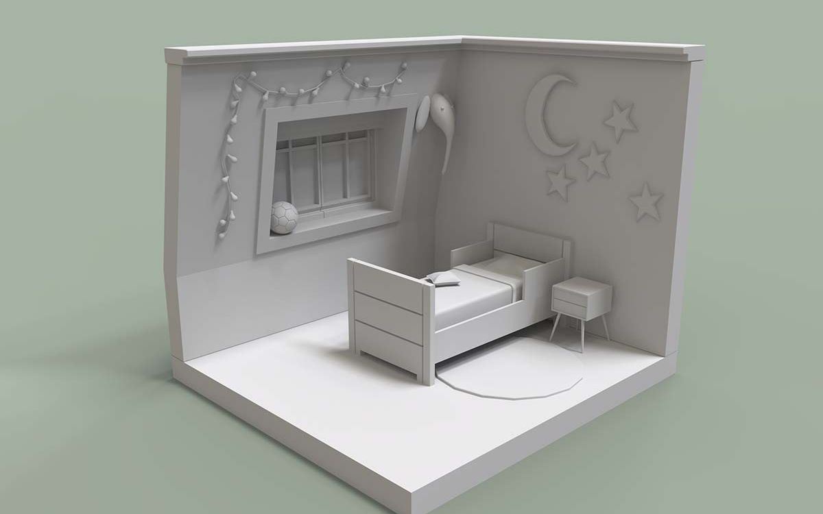 3dmax场景建模,温馨简单式公寓模型制作,从box开始教会你房子场景模型