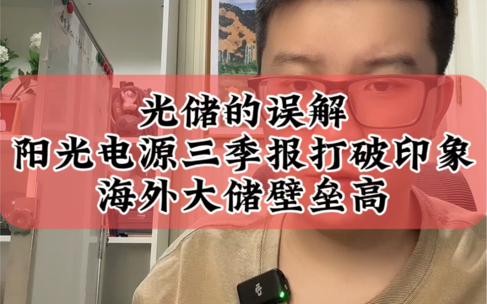 10.29光储的误解,阳光电源三季报打破固有印象,海外大储壁垒高、增长快、利润高#财经 #光伏 #储能哔哩哔哩bilibili