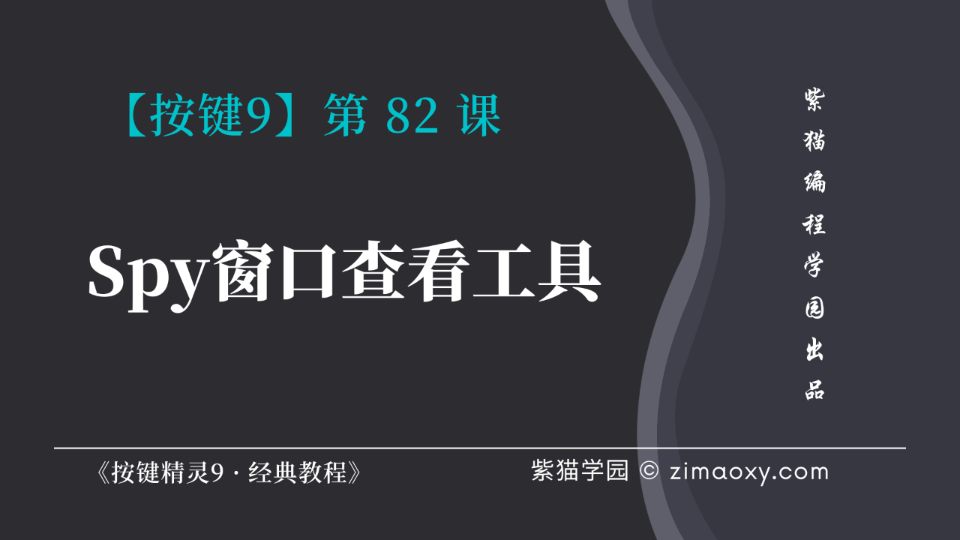 【按键9】第82课 Spy窗口查看工具  《按键精灵9 ⷠ经典教程》哔哩哔哩bilibili