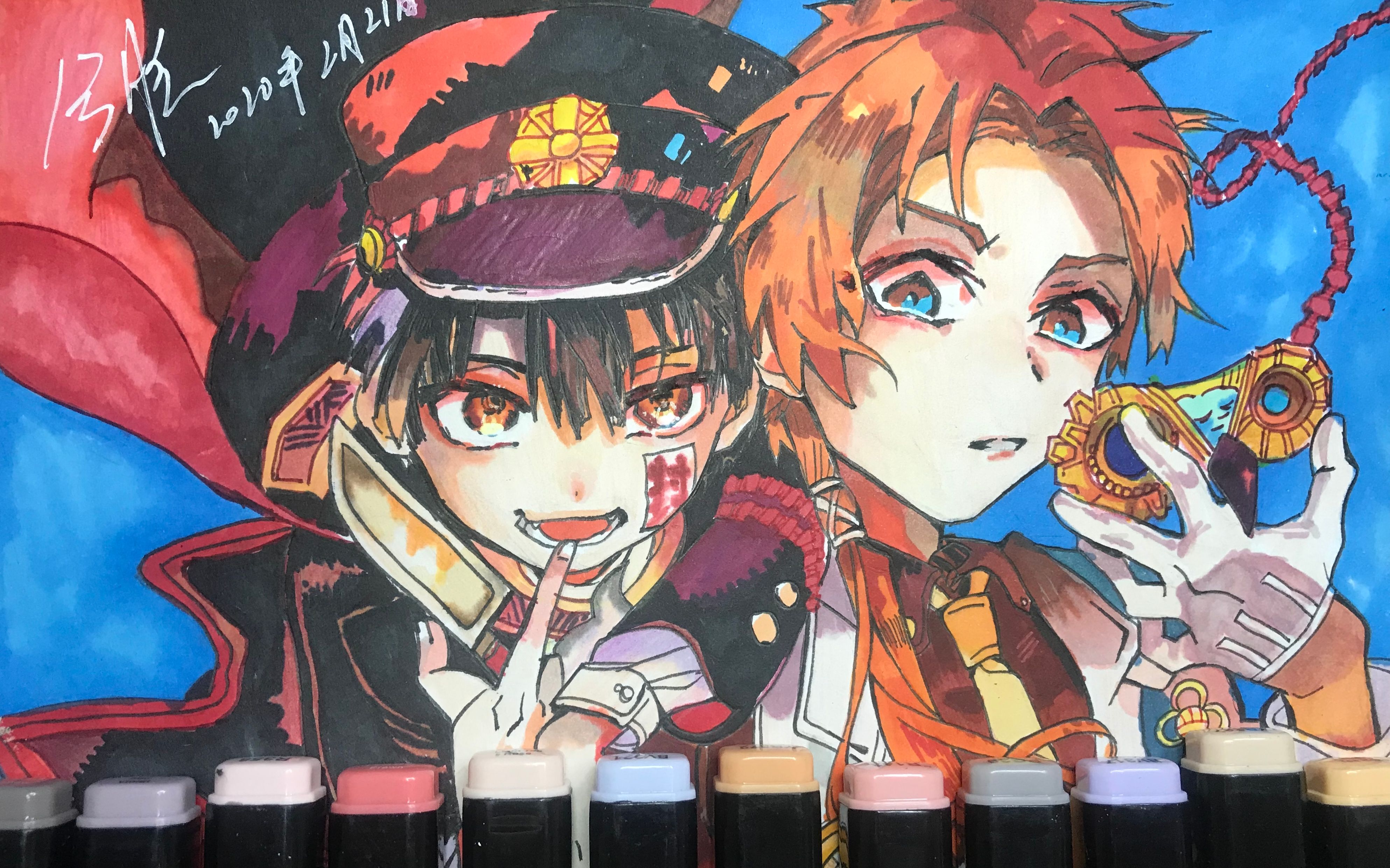 【马克笔手绘】花子君真的好帅!