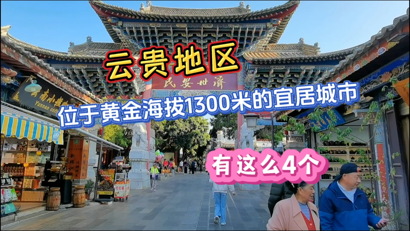 云贵地区,位于黄金海拔1300米的宜居城市,有这么4个哔哩哔哩bilibili