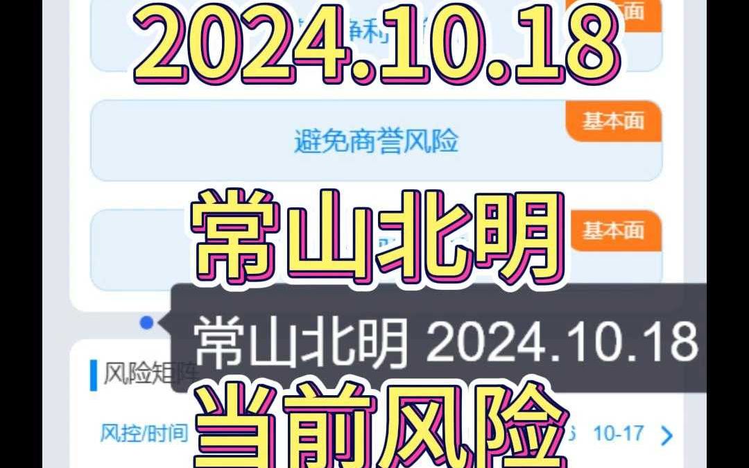 2024.10.18 常山北明当前有哪些风险?哔哩哔哩bilibili