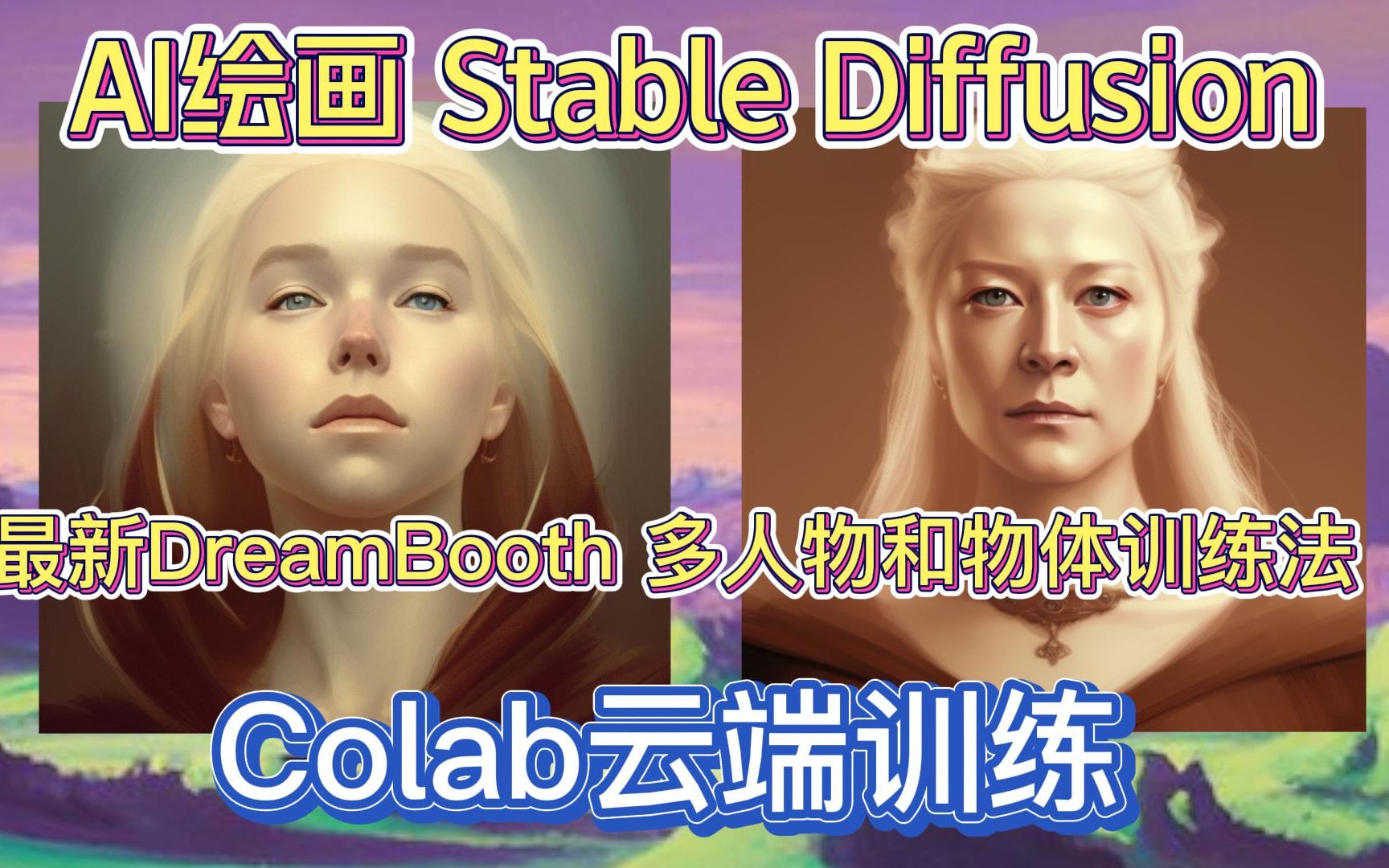 [图]AI绘画 Stable Diffusion DreamBooth多人物和物体训练法 Colab云端训练