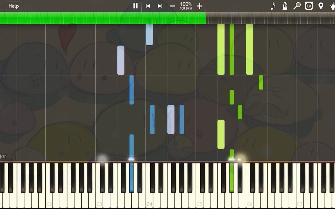 [图]团子大家族[完整版] - だんご大家族 - Clannad[Piano Tutorial] (Synthesia)