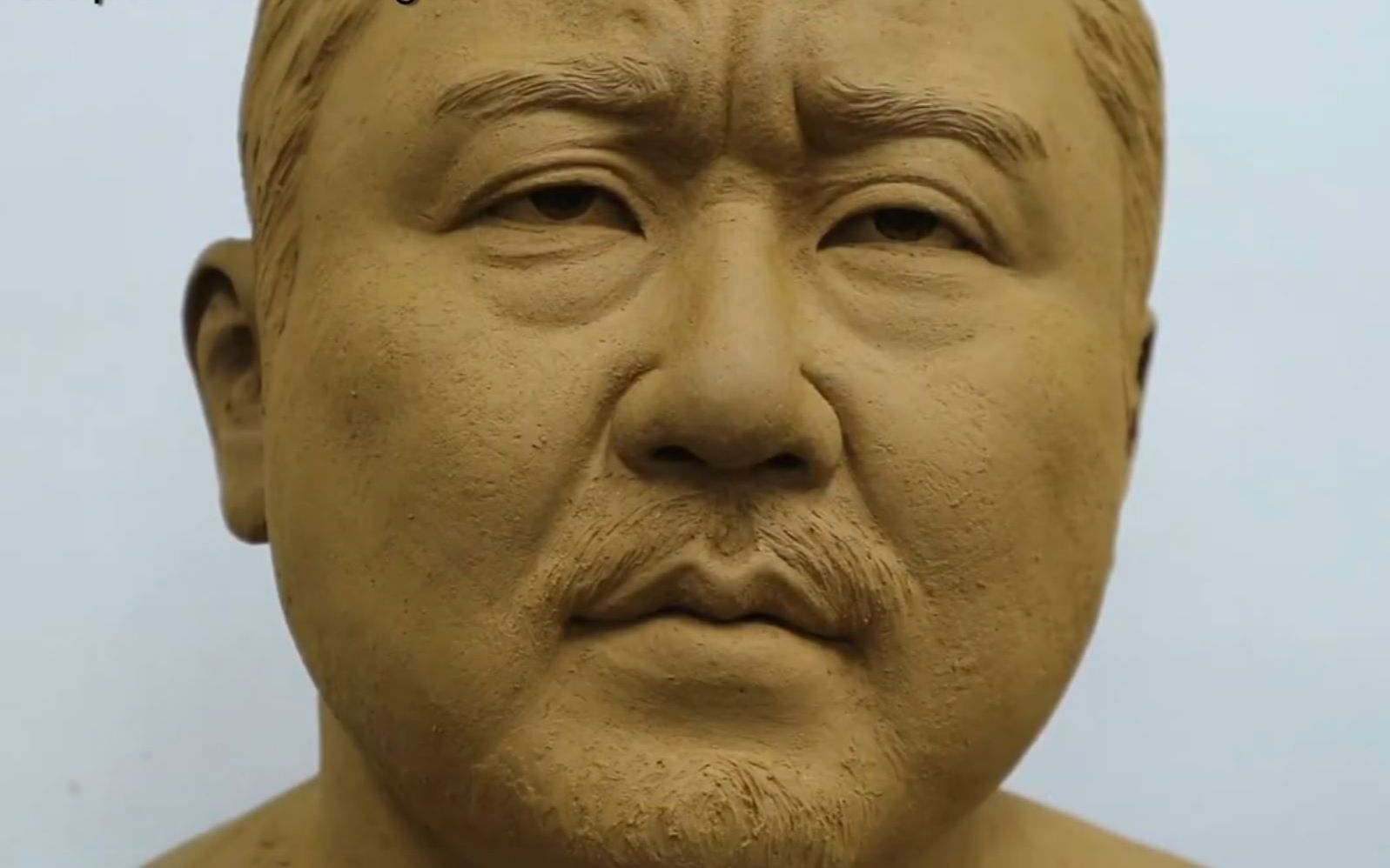 泥塑教程人物头雕马东锡07