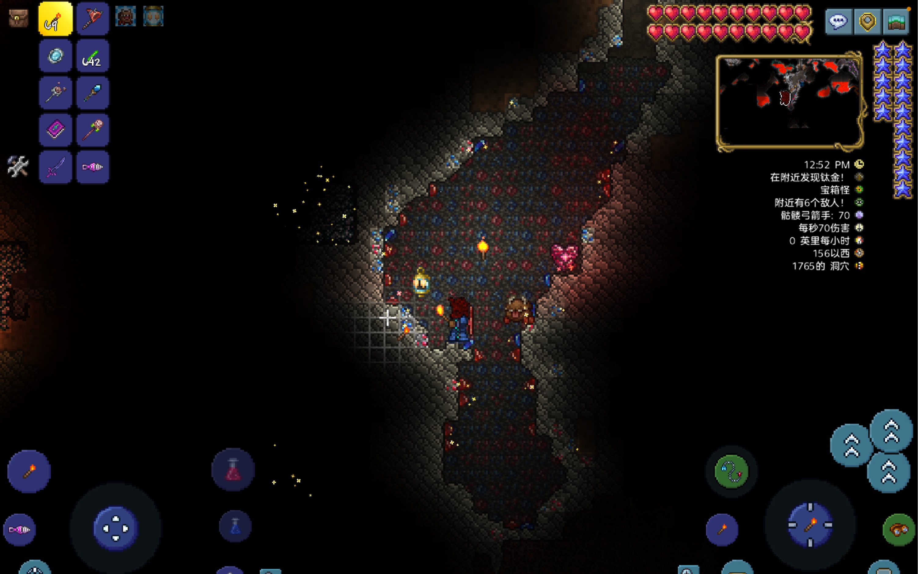 单人萌新开荒224:熔岩层挖钛金矿