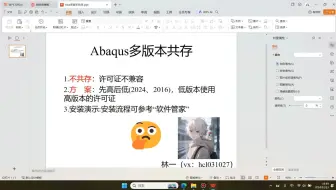 Abaqus多版本并存