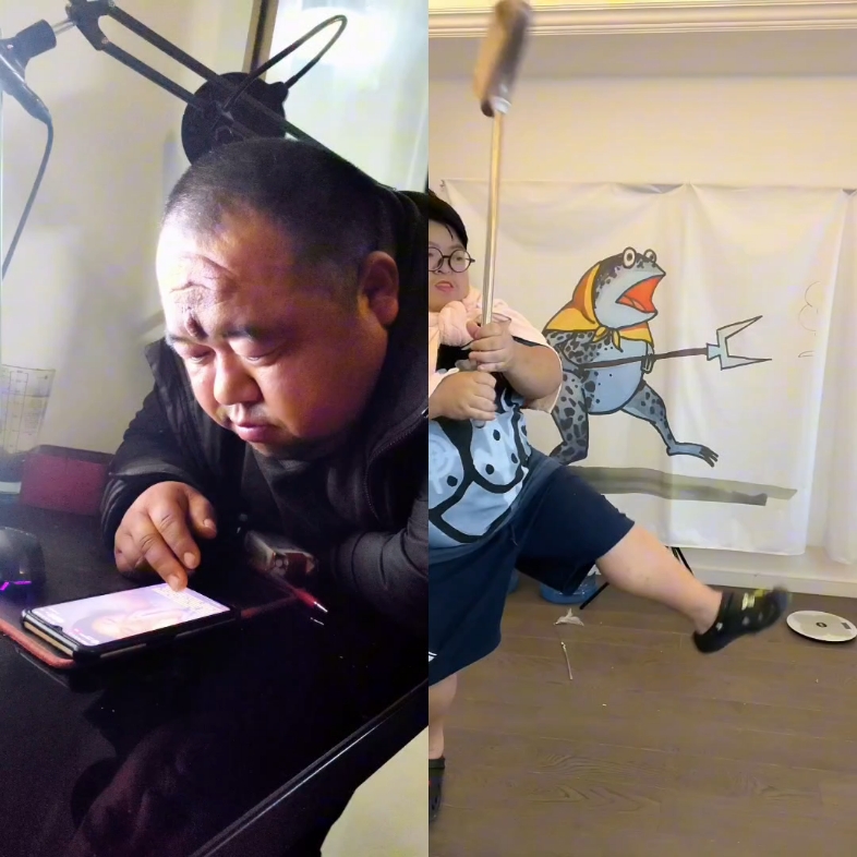 蛤蟆兵阿呆,这两个太像了,失散多年的兄弟两个,不做网络都找不到