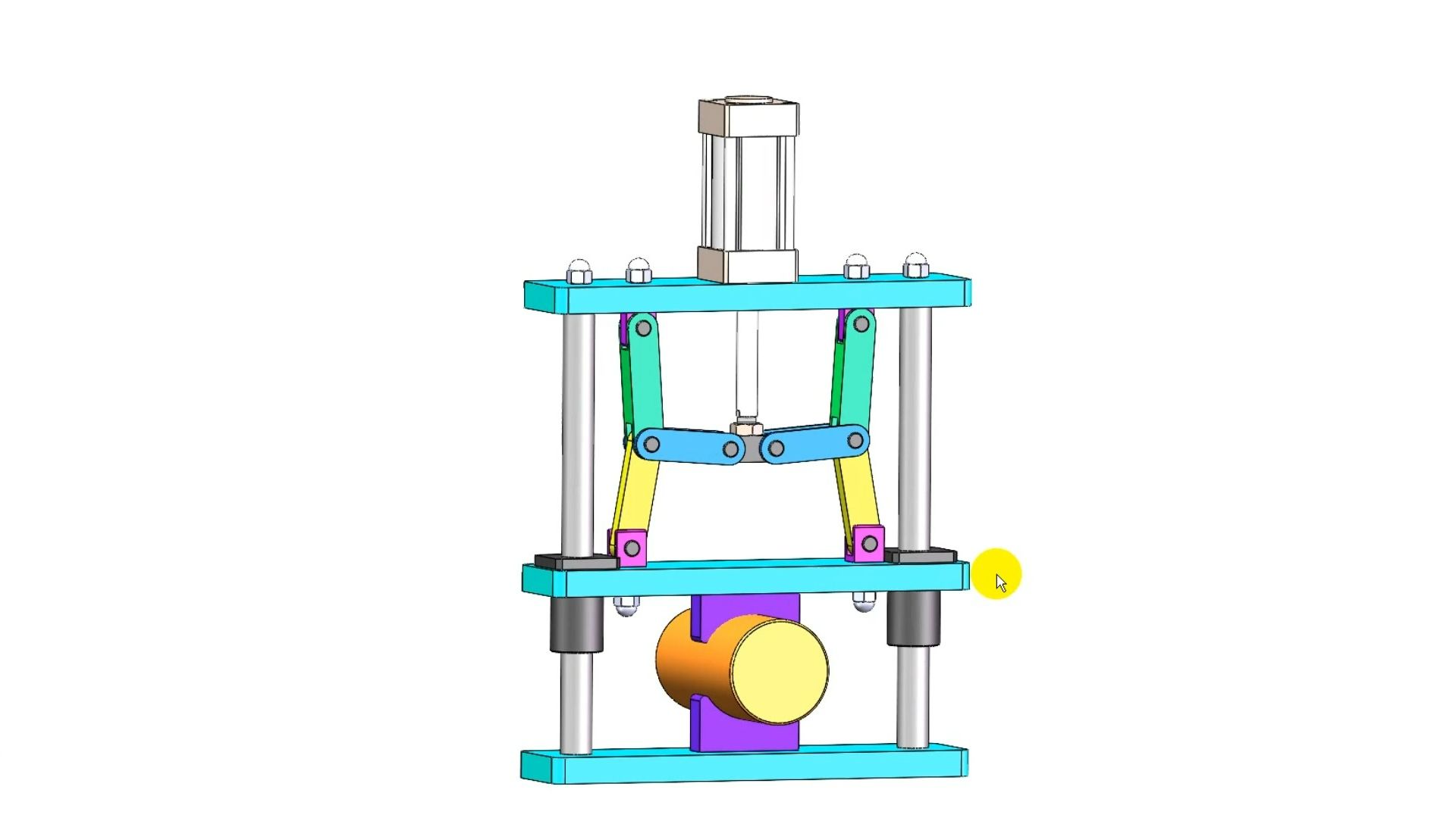 气缸压紧机构设计,采用连杆是多此一举吗?