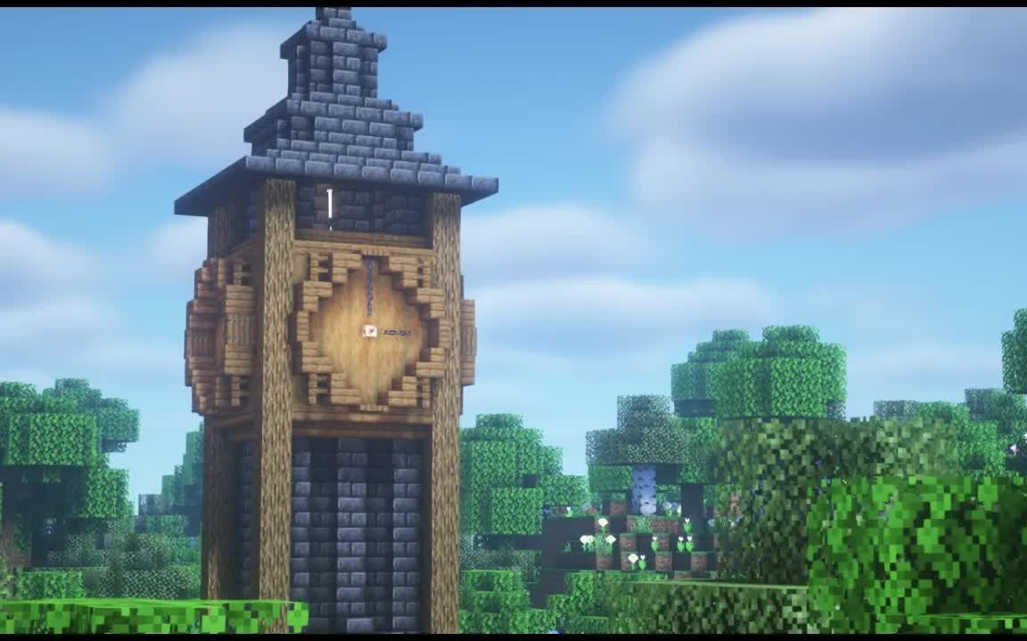 【进阶向建筑】时计台・时计塔/钟塔的制作教程/Minecraft【搬运】我的世界教程