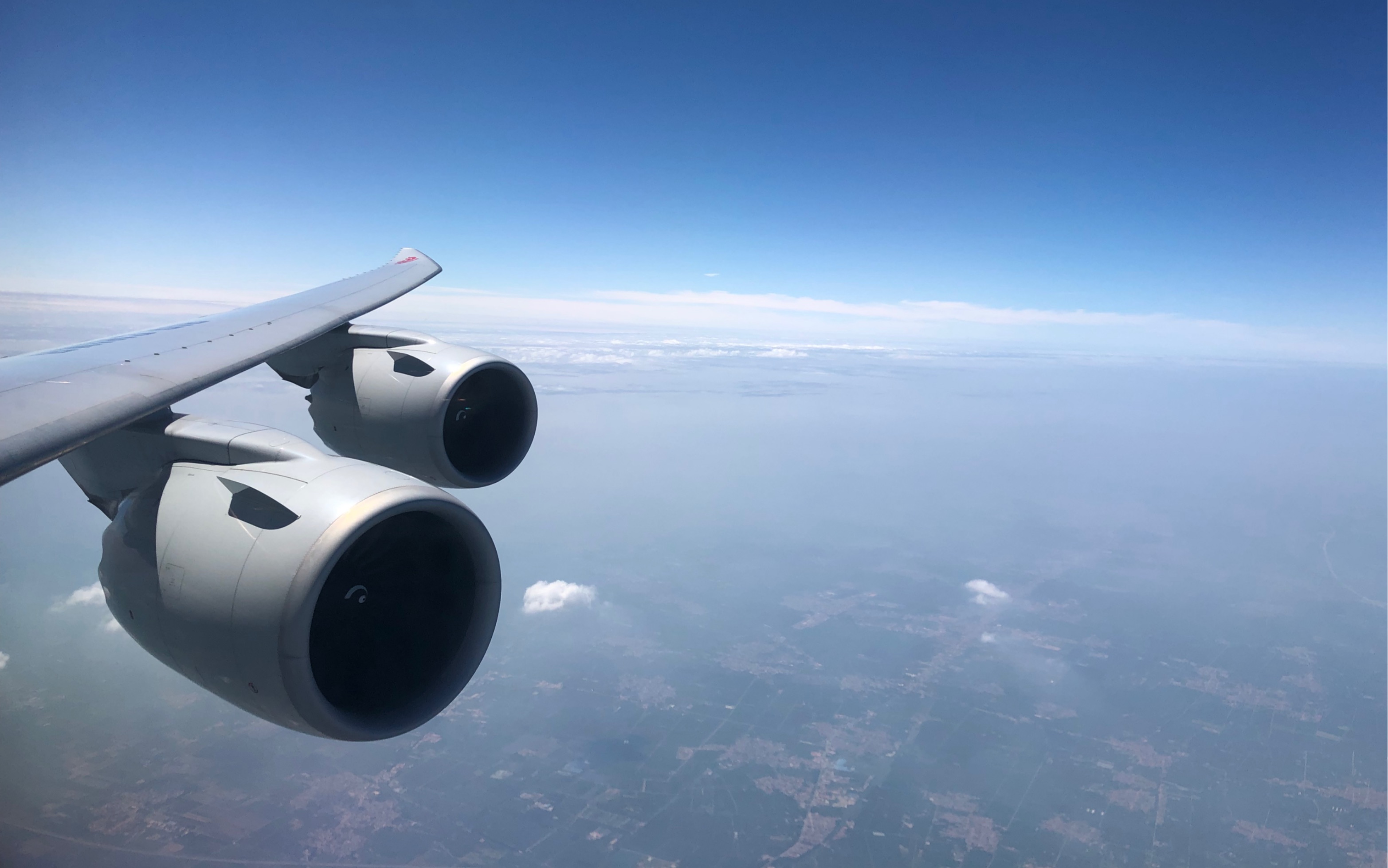 国航b747-8 zbaa36r落地