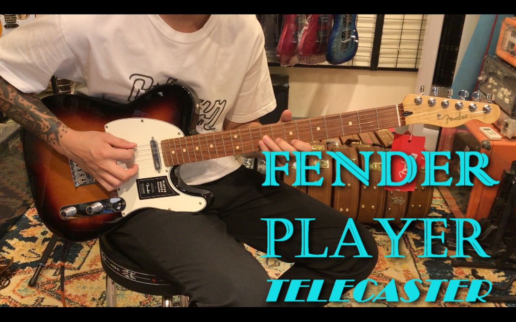 [图]Fender Player TELE Pau Ferro墨芬玩家telecaster全档位清音+过载试听无废话 Blues走起