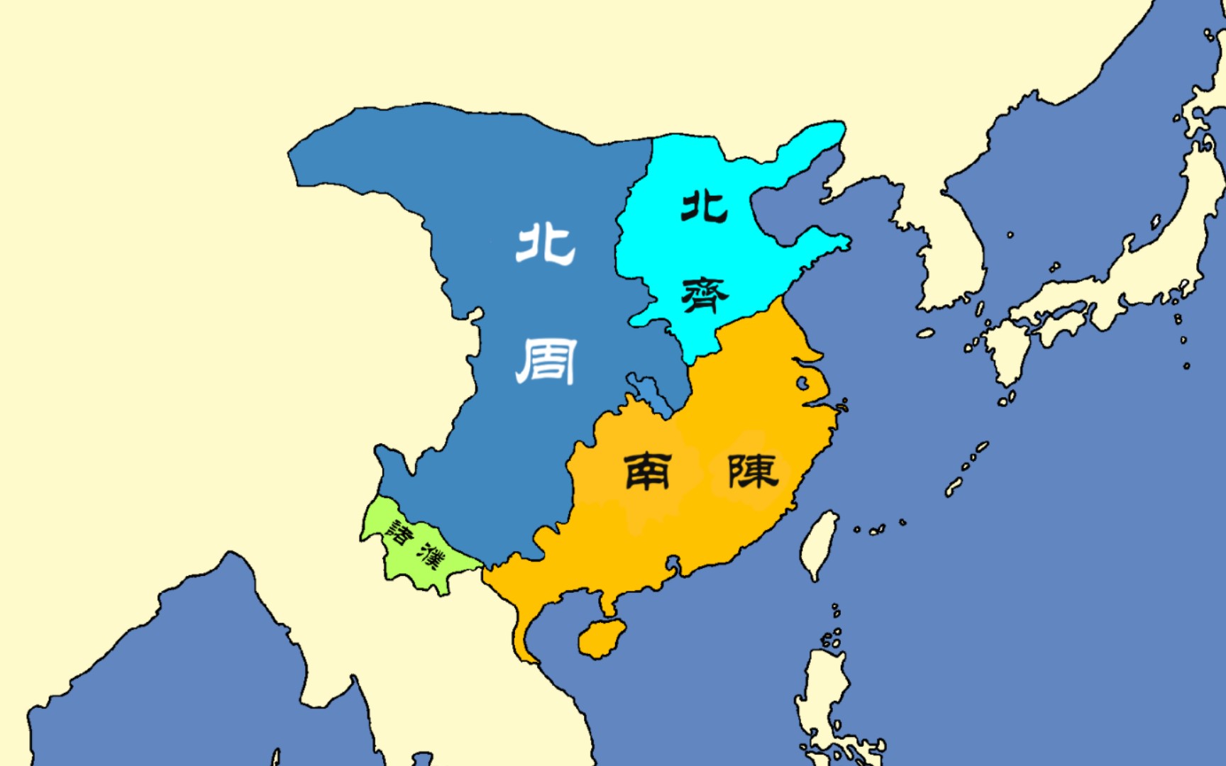 [图]【东方帝国】南北朝疆域变化