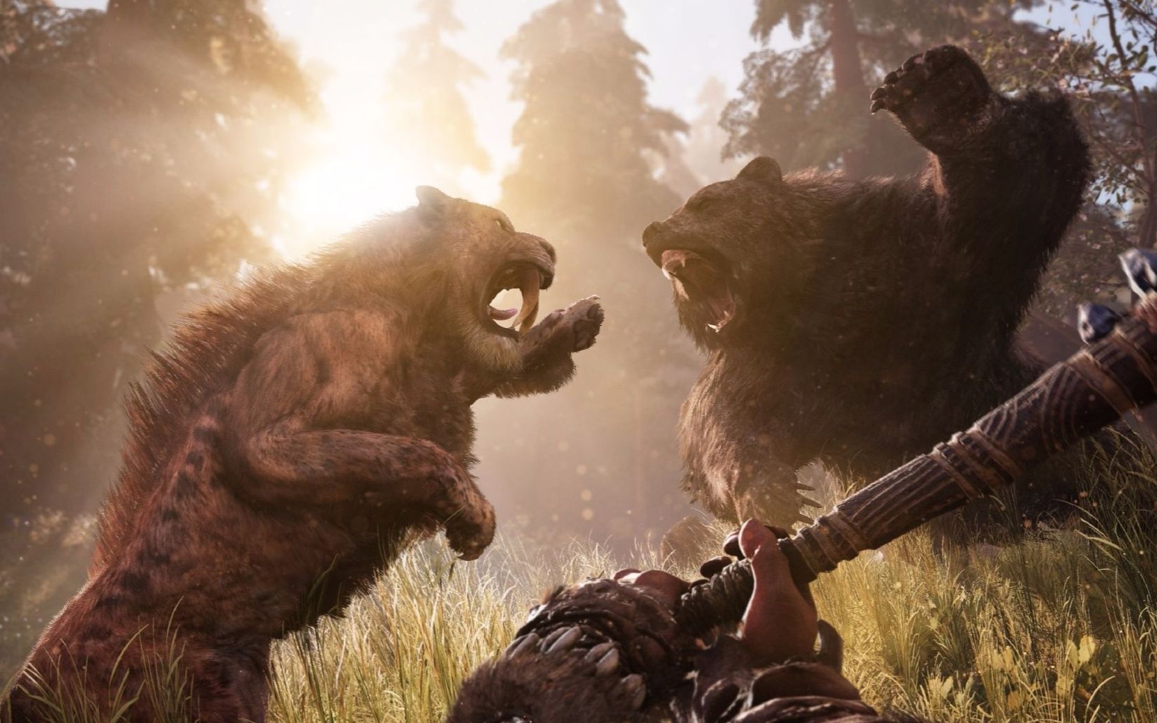 史前一万年,史前巨熊真是太厉害了,只可智取不可强攻_哔哩哔哩 (゜-゜