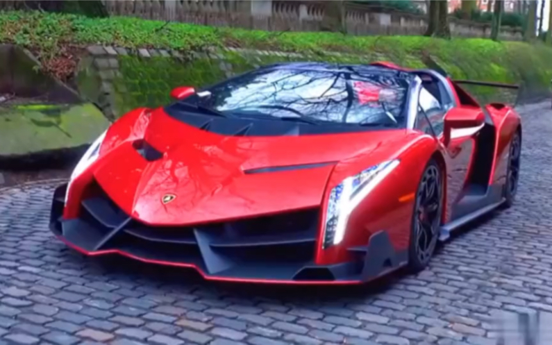 红色毒药兰博基尼venenoroadster,魅力欣赏!