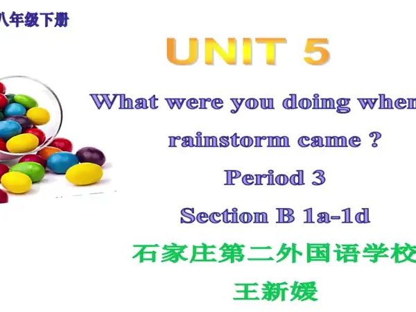 [图][有完整版]人教版八下Unit 5 what were you doing when the rainstorm came.Section B 1a-1d.优质