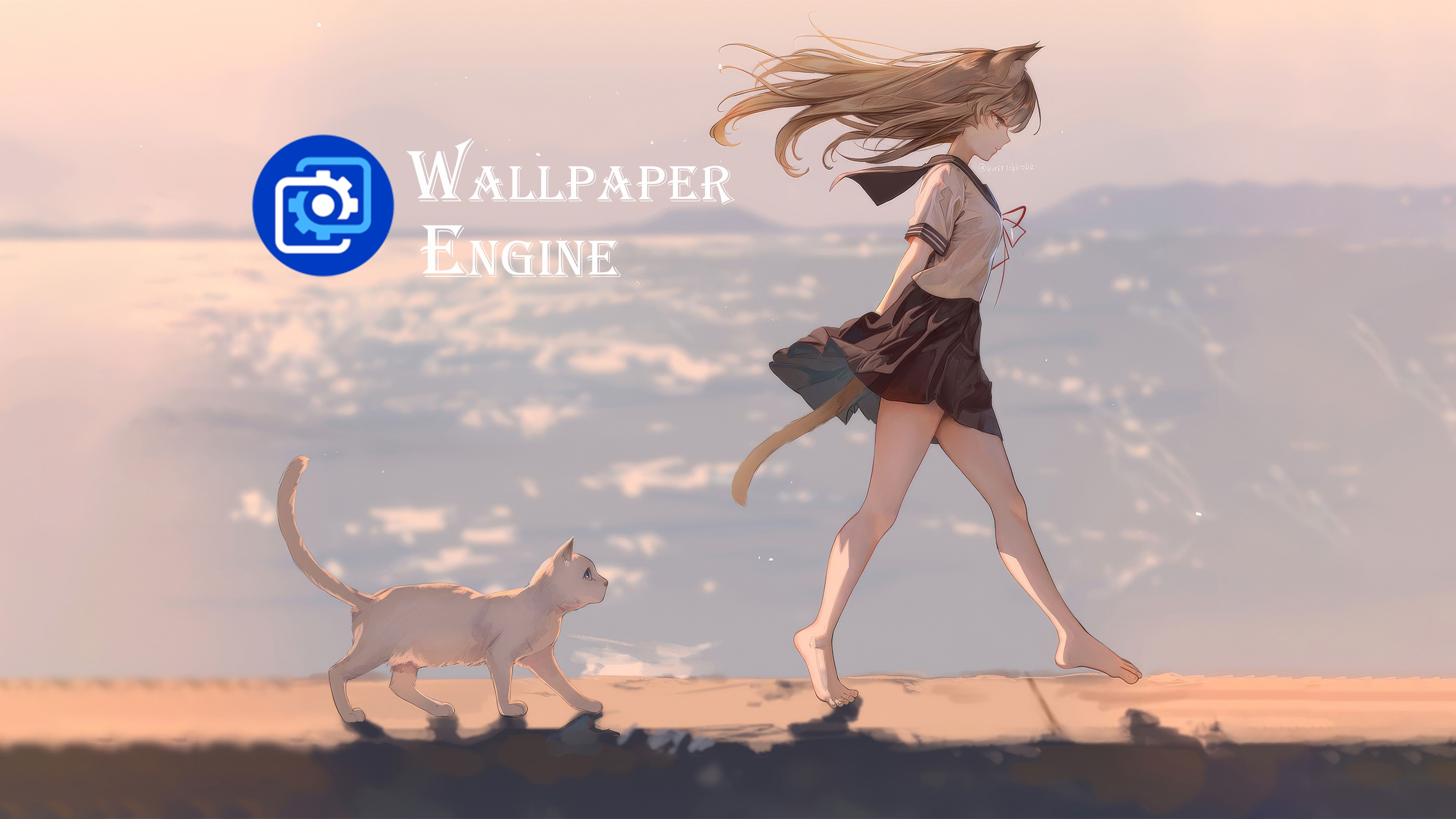 『Wallpaper Engine』少女与猫.那些宝藏壁纸!!哔哩哔哩bilibili