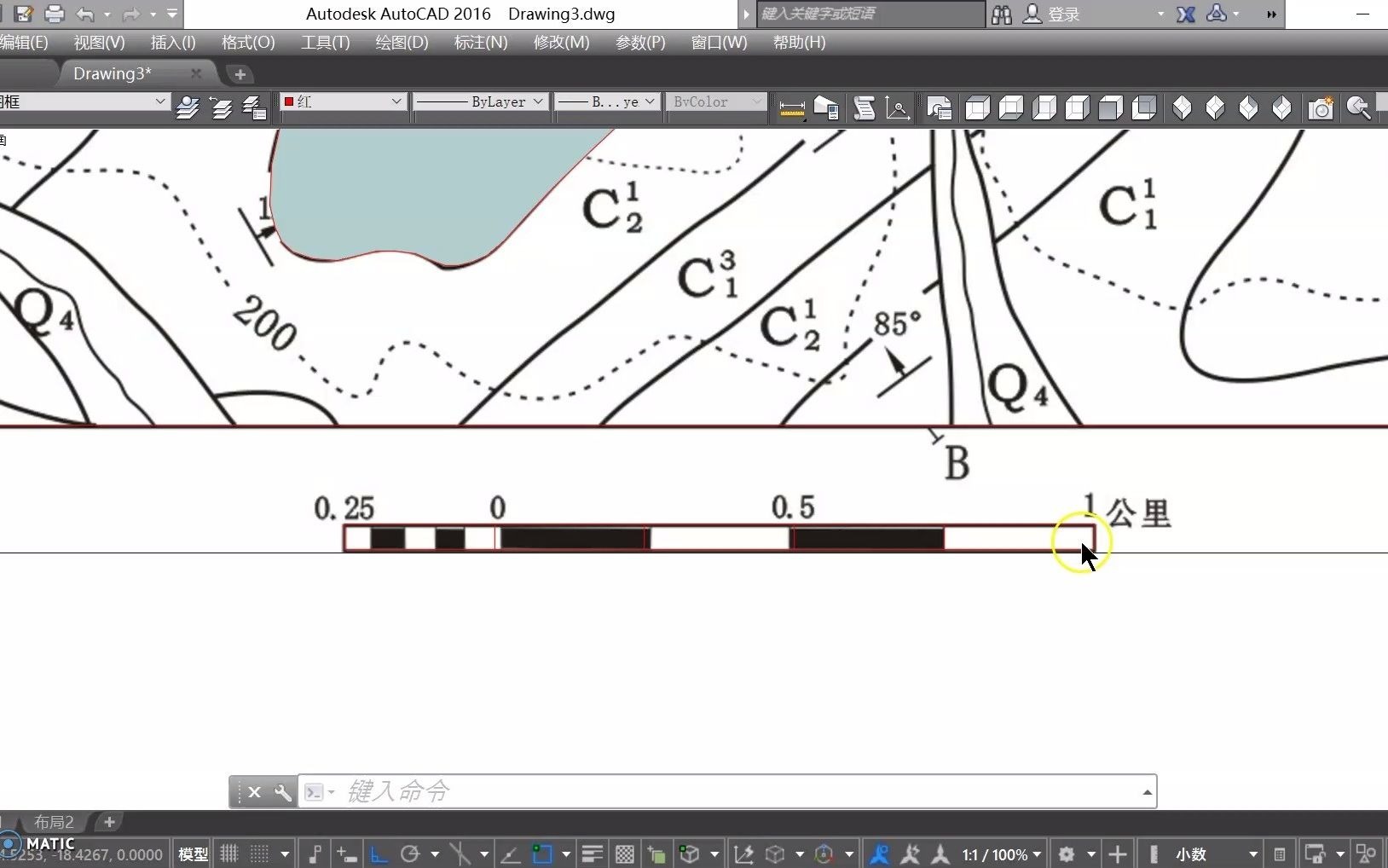 AutoCAD10绘制线段比例尺哔哩哔哩bilibili