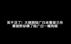 下载视频: 大嫂来看兰舟，萧驰野喂了别人一嘴狗粮