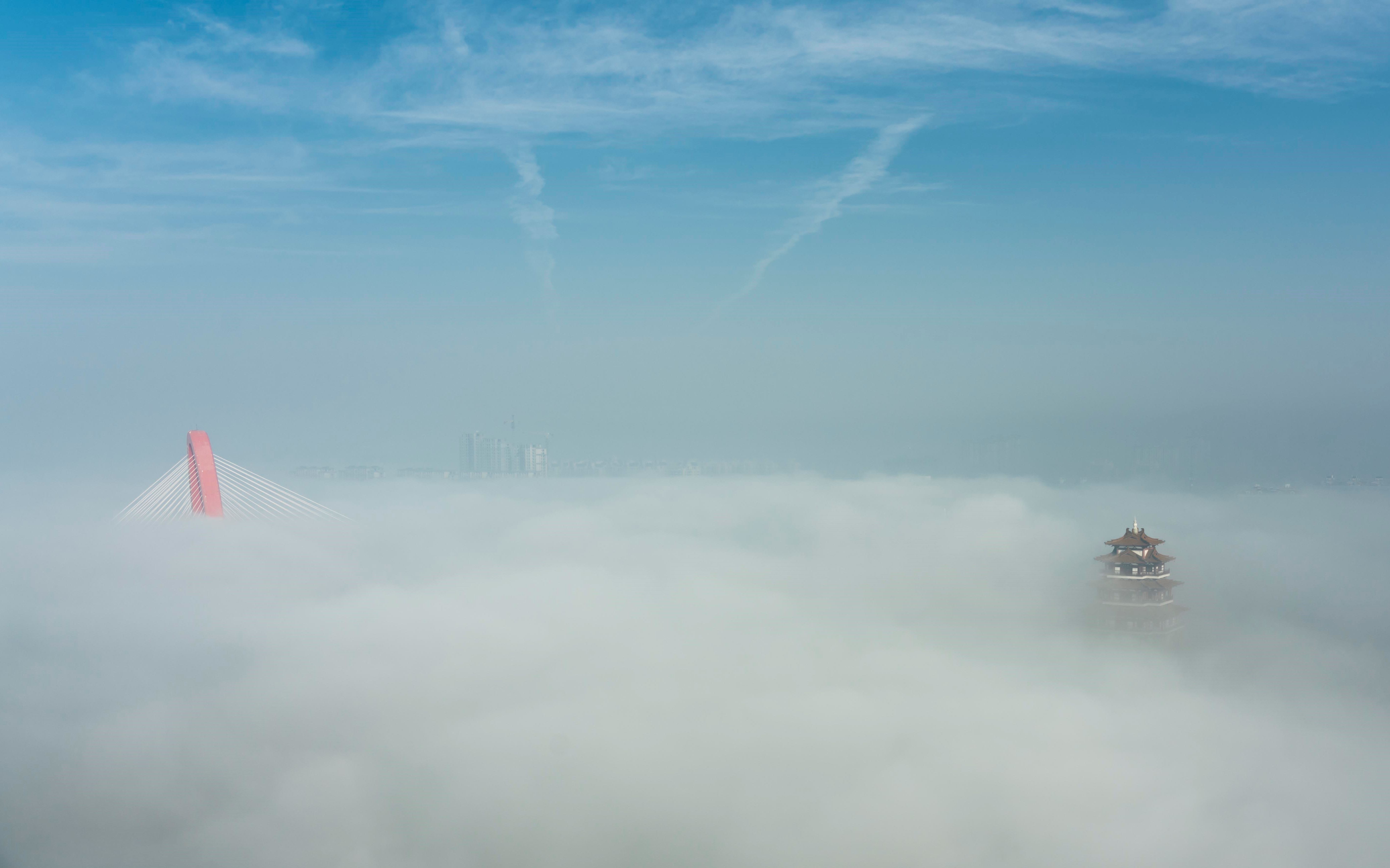 [图]雾中风景：泗阳