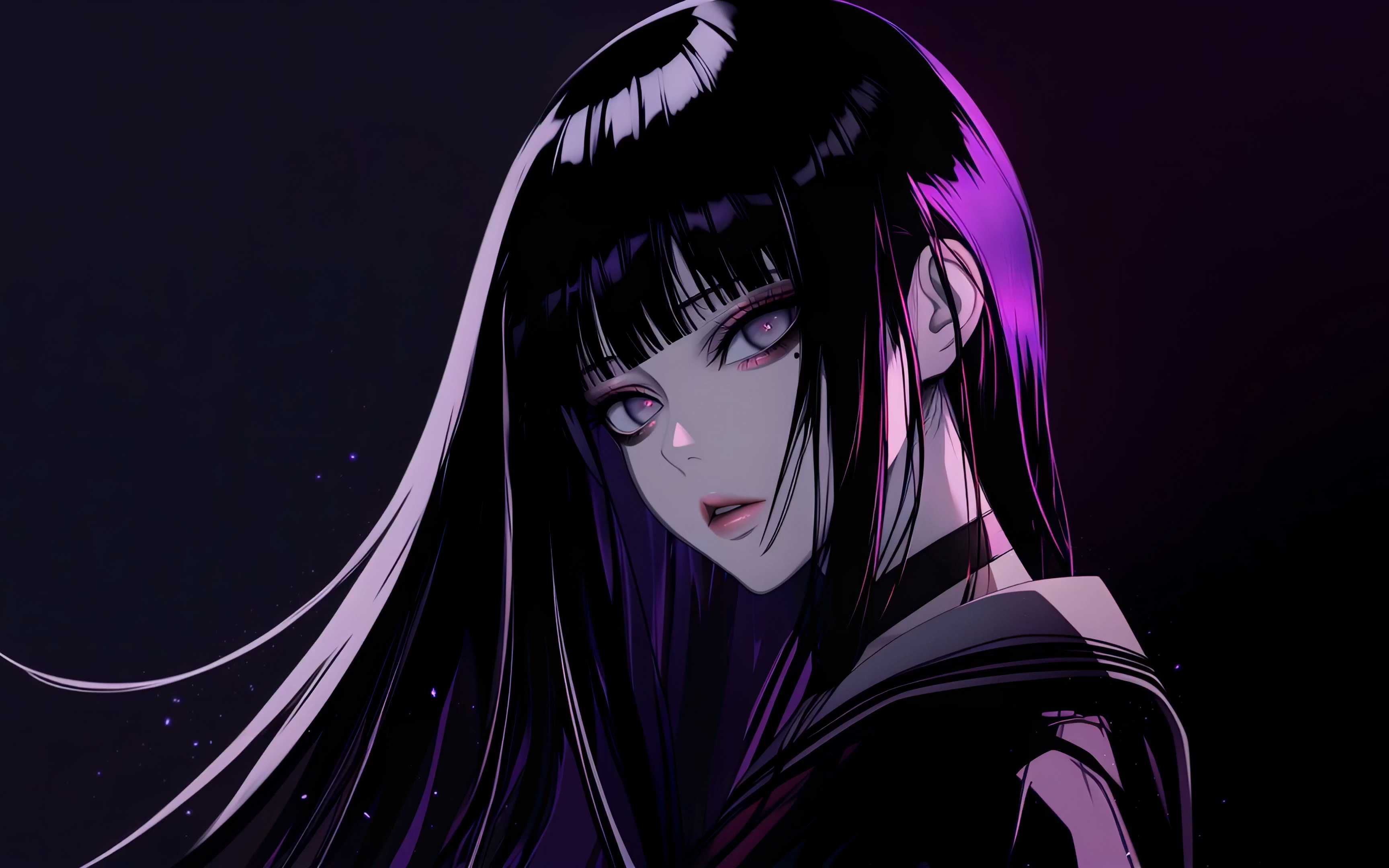 暗黑系长发女孩