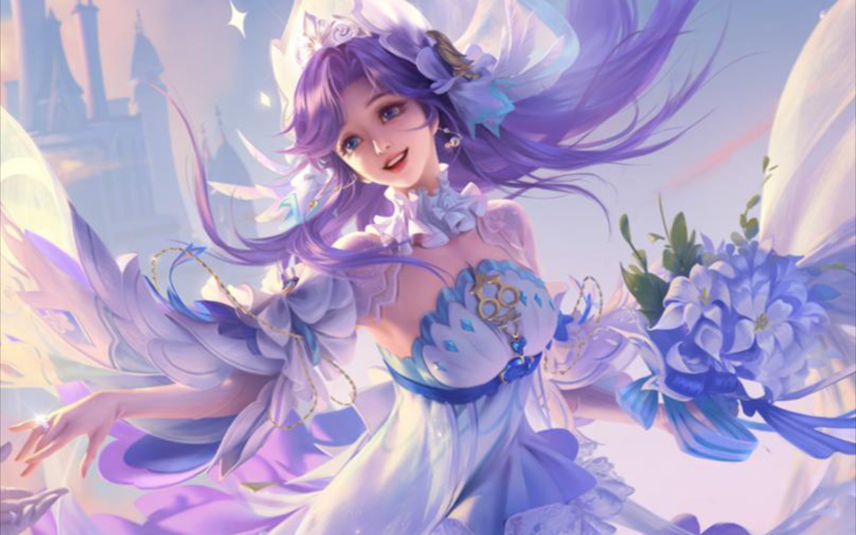 王者荣耀 大乔520花嫁皮肤 我眼中的大乔特效和队友看到的特效对比