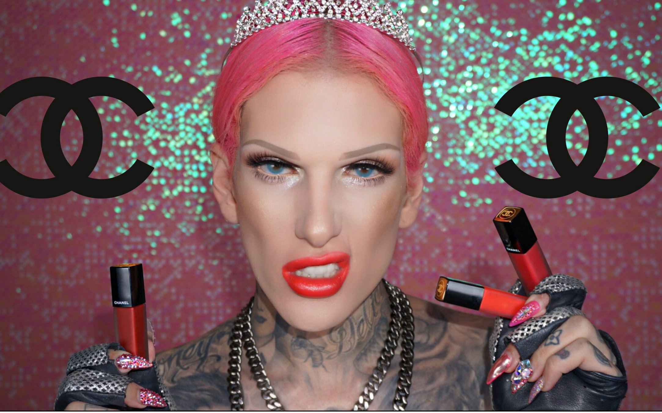 jeffree star | chanel 液体唇膏试色_哔哩哔哩_bilibili