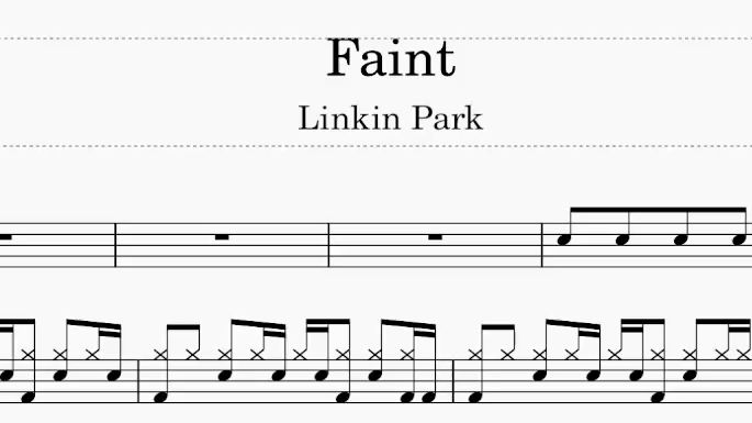 faint 林肯公园架子鼓动态鼓谱