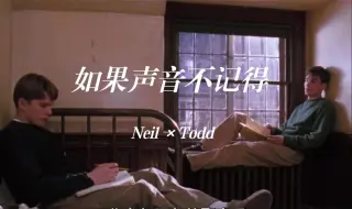 Descargar video: 【死亡诗社】Neil×Todd“斯人若彩虹，遇上方知有”