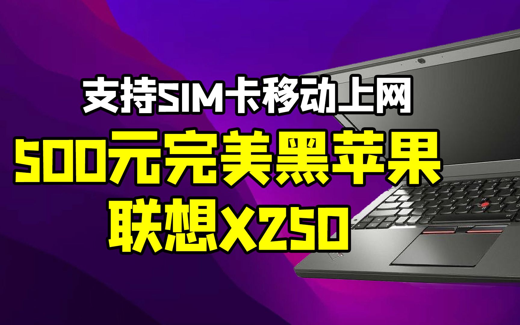 ThinkPad x250,500元的黑苹果笔记本,可以插手机卡,完美运行蒙特雷12.5.哔哩哔哩bilibili