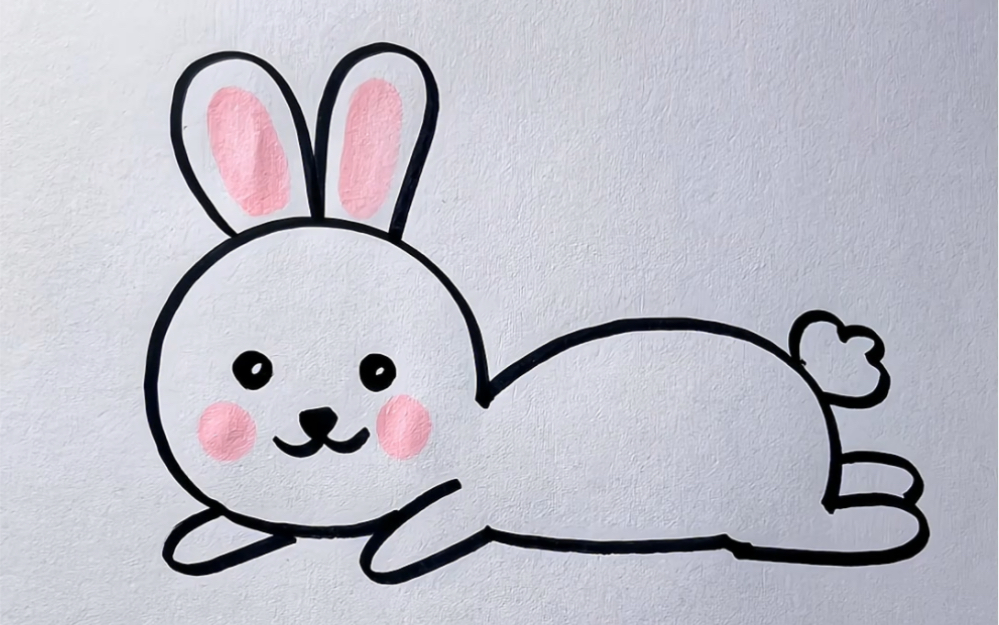 小白兔画法 简笔画图片