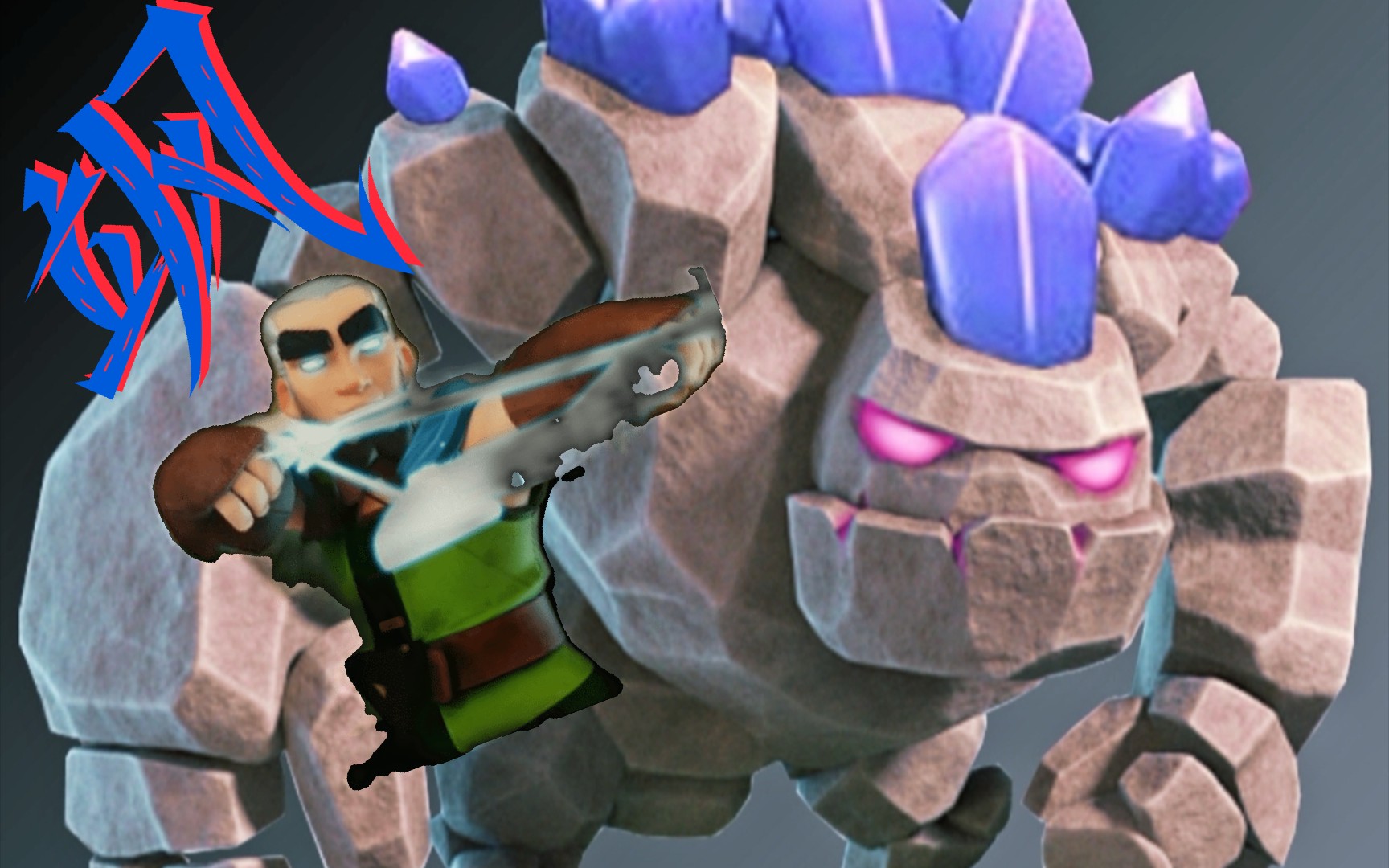 大闪石头人vs克隆石头人