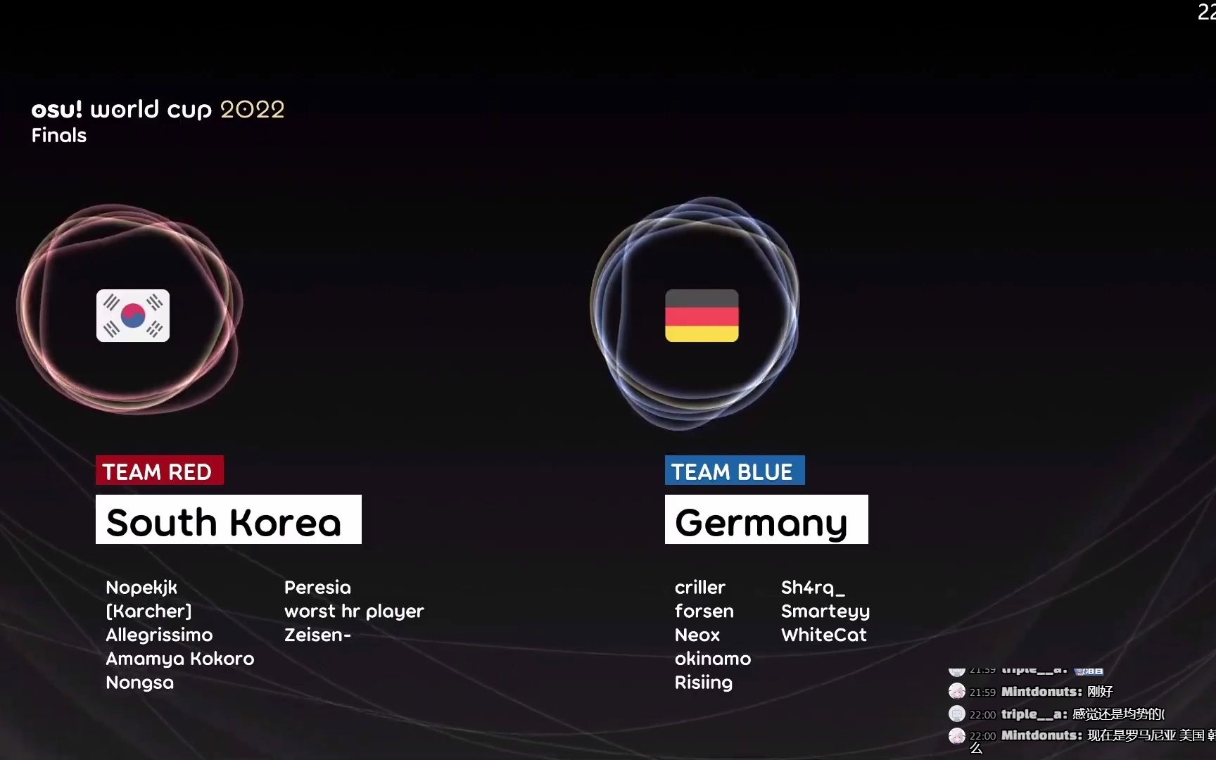 [osu!]OWC 2022 决赛(韩国)vs(德国)OSU