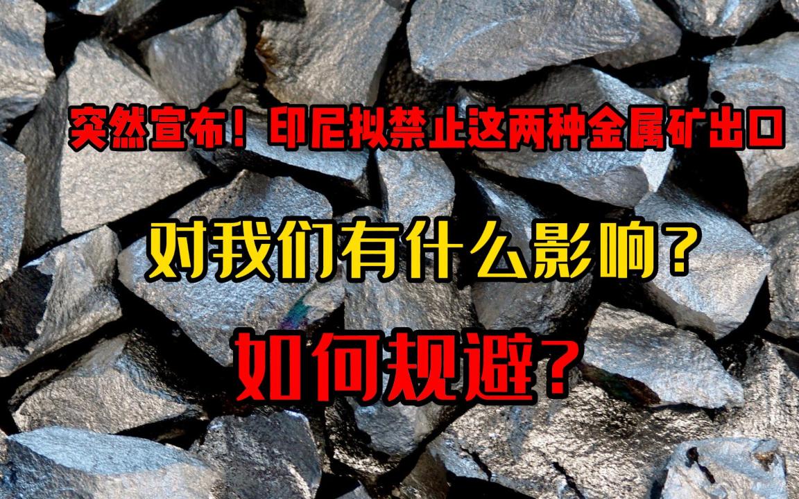 [图]突然宣布！印尼拟禁止这两种金属矿出口，对我们有什么影响？如何应对？