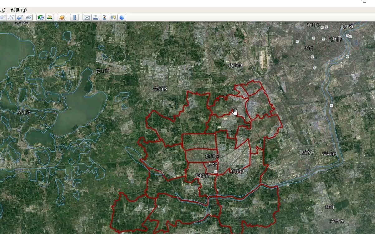 【谷歌地球kml文件】松江区各镇、街道边界线哔哩哔哩bilibili