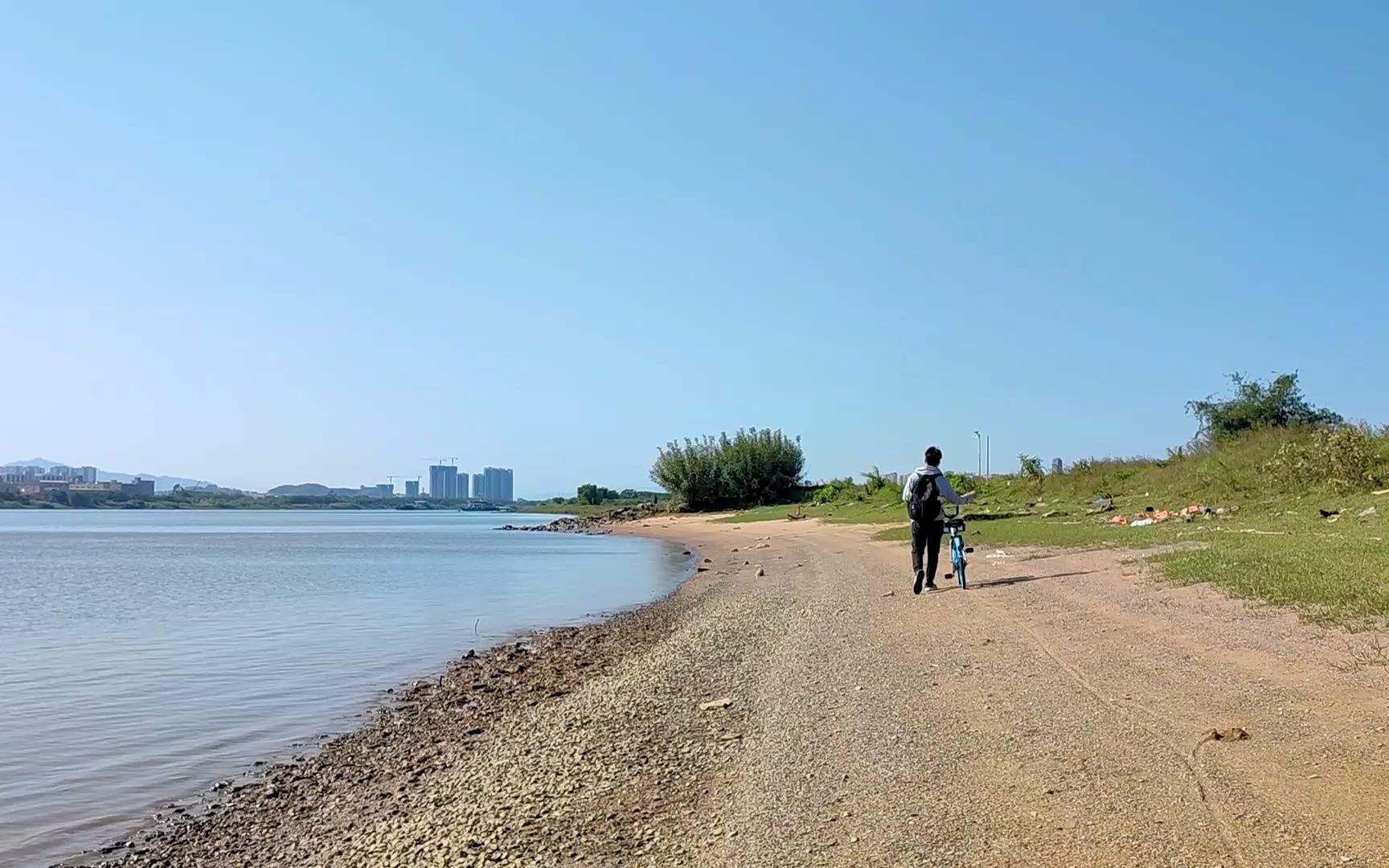 三水北江大堤沙滩图片