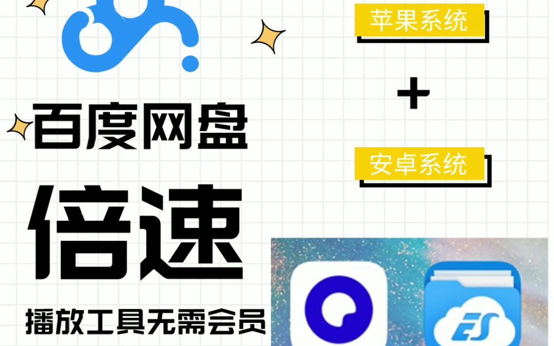 百度网盘倍速播放方法,不用充会员,安卓、苹果系统都可用!哔哩哔哩bilibili