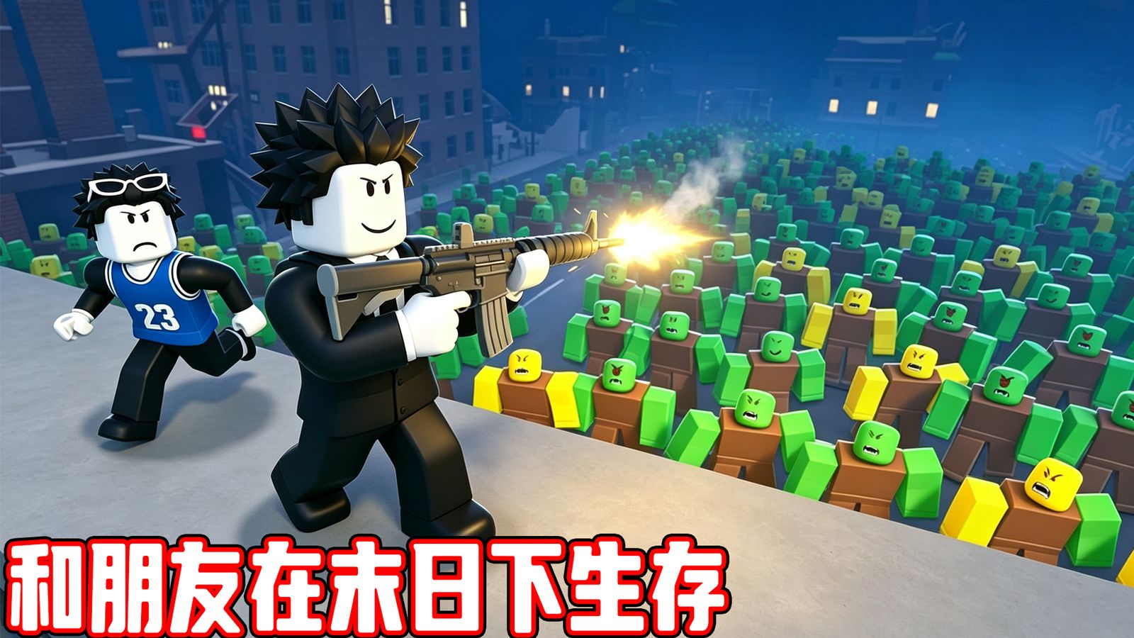 我要和躺平boy一起在末日下生存30天！ROBLOX