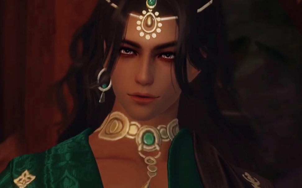 【一梦江湖】伽蓝捏脸 | 来自西域的邪魅黑皮哥哥_哔哩哔哩 (゜-゜)つ