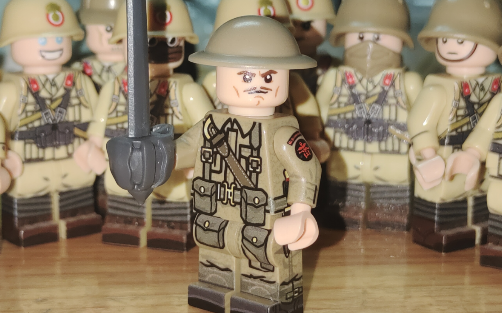 带积木美国第三方品牌brickmania二战英军疯子杰克人仔