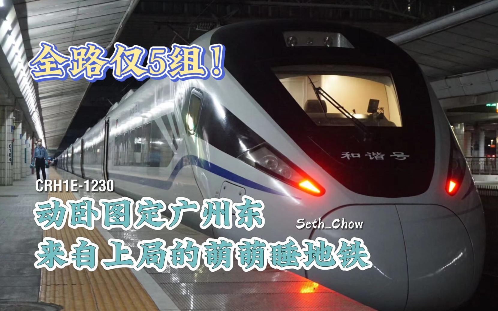 【新型动卧来广州市区了?】CRH1E1230担当D1695次列车离开广州东站哔哩哔哩bilibili